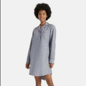 Levi's Gray Button-Up Sleep Shirt